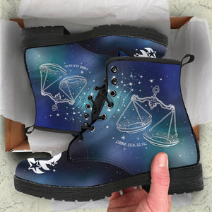 Libra Horoscope Zodiac Star Sign Leather Boots Christmas Birthday Gift