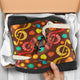 Music Notes Candy Design Faux Fur Leather Boots Winter Shoes