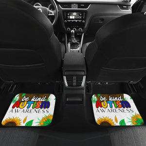 Autism Awareness Personalized Elephant - Front and Back Car Mats Gift (Set Of 4)