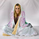 Bright Colored Lotus Dragonfly Hooded Blanket