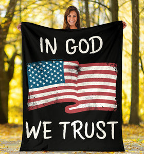 US Independence Day - American Holiday "In God We Trust" Blanket