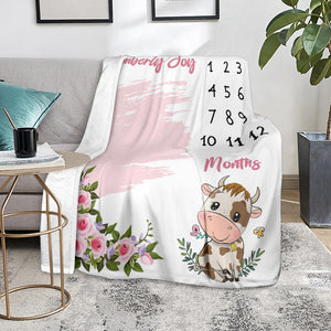 Blanket-Cow & Floral