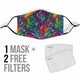 Boho Feather Face Mask with Filters