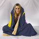 Dark Blue Starry Night Crescent Moon Unicorn Hooded Blanket