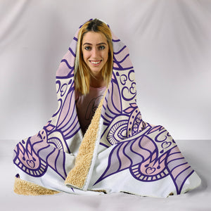 HandCrafted Lotus Mandala Hooded Blanket