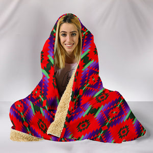 Cree Confederacy Chicken Dance Hooded Blanket