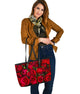 Roses Flowers Large Leather Tote