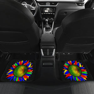 Autism Awareness Sunflower Car Mats Cover Gift (Set of 4)