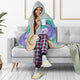 Watercolor Unicorns Hooded Blanket
