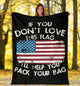 US Happy Independence Day - Loving American Country Funny Saying Blanket
