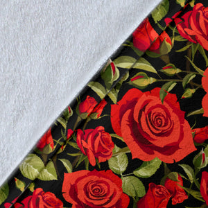 Red Rose Blanket Cozy Camping Picnic Portable Outdoor Blanket