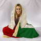 Mexican Flag - Cozy Warm Hooded Sherpa And Microfiber Blanket With Hood