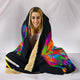 Wooly Mammoth Cozy Warm Hooded Sherpa And Microfiber Blanket With Hood