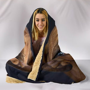 Bulldog Lovers Plush Lined Hooded Sherpa And Microfiber Blanket With Hood