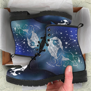 Leo (Lion) Horoscope Zodiac Leather Boots Christmas Birthday Gift