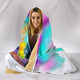 Howling Wolf Cozy Warm Hooded Sherpa And Microfiber Blanket With Hood