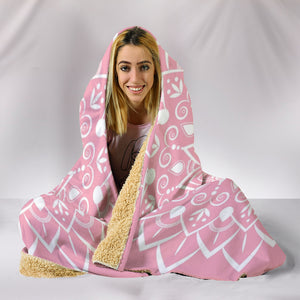 Pink Mandala Hooded Blanket