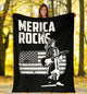 US Independence Day - America Rocks Statue Of Liberty USA Holiday Blanket