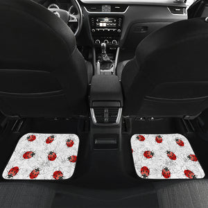 Ladybug & Flowers Front And Back Car Mats (Set Of 4) - Freedom Look
