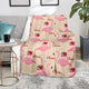 Blanket-Floral and flamingo 8200