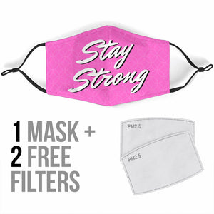 Purple Stay Strong Face Mask with Filters