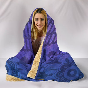 Chakra Activating Kundalini Cozy Warm Hooded Sherpa And Microfiber Blanket With Hood