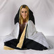 White Angel Wings Cozy Warm Hooded Sherpa And Microfiber Blanket With Hood