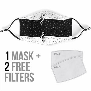 Musical Notes Face Mask with Filters