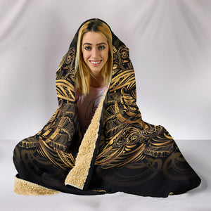 Gold Owl - Hooded Warm Cozy Blanket