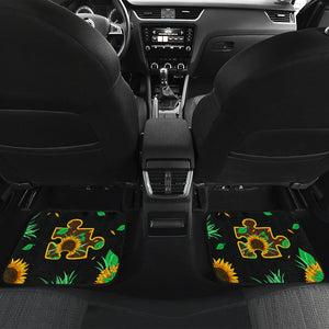 Autism Personalized Awareness Shark Front and Back Car Mats Set (Set of 2 or 4)