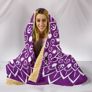 Mauve Mandala Custom Hooded Blanket