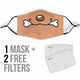 Cartoon Dog with Bone Face Mask with Filters
