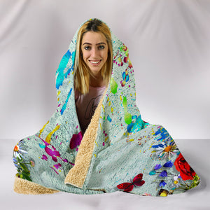 Colorful Flower Hooded Blanket