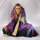 Psychedelic Alien Flower - Cozy Warm Hooded Sherpa And Microfiber Blanket