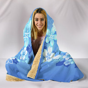 Peace Hippie Blue Hooded Blanket