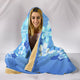 Peace Hippie Blue Hooded Blanket