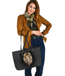 Lion Large Leather Tote