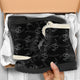 Modern Treble Clef Design Faux Fur Leather Boots Winter Shoes
