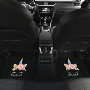 Lala land - Personalized Unicorn Front And Back Car Mats (Set Of 4)