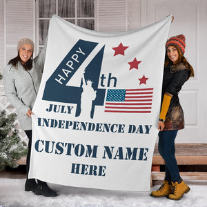 US Happy Independence Day - Personalized 4th Of July American Holiday Blanket