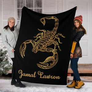 Jamal Lawson - Personalized Scorpio Blanket