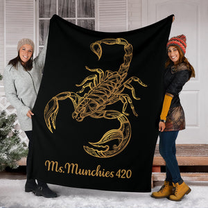 Ms.Munchies420 - Personalized Scorpio Blanket