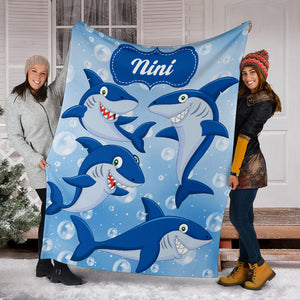 Nini - Personalized Shark Blanket