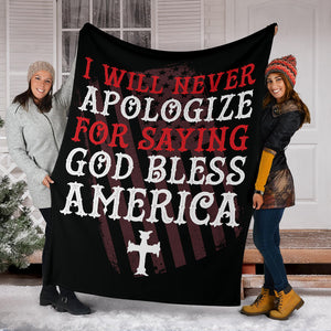 USA Independence Day - "God Bless America" American Holiday Blanket