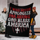 USA Independence Day - "God Bless America" American Holiday Blanket