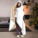 Dachshund Dog Warm Cozy Hooded Sherpa And Microfiber Blanket With Hood