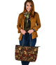 Sugar Skull Big Leather Tote Bag Christmas Birthday Gift