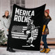US Independence Day - America Rocks Statue Of Liberty USA Holiday Blanket