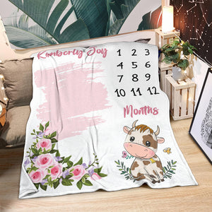 Blanket-Cow & Floral