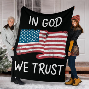 US Independence Day - American Holiday "In God We Trust" Blanket
